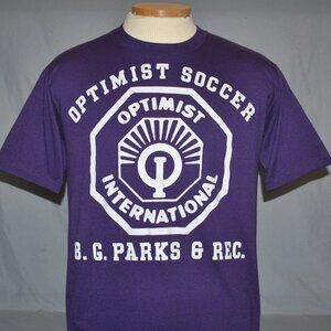 Vintage Jerzees Soccer Shirt Size Large Optimist International Bowling Green Tee